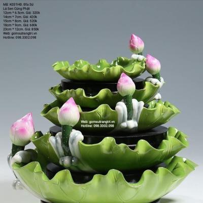 ĐĨA SỨ LÁ SEN CÚNG PHẬT